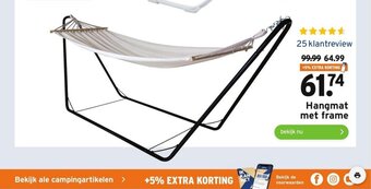 GAMMA Hangmat met frame aanbieding