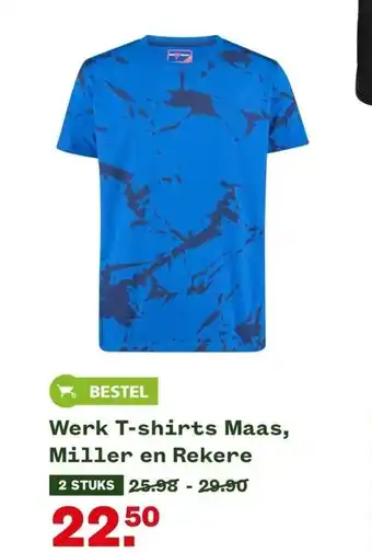 Welkoop Werk T-shirts Maas, Miller en Rekere 2 stuks aanbieding