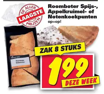 Nettorama Roomboter Spijs-, Appelkruimel- of Notenkoekpunten aanbieding