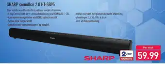 ALDI Sharp Soundbar 2.0 HT-SB95 aanbieding