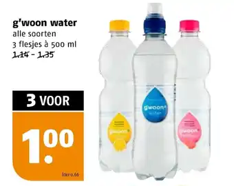 Poiesz G'woon water 500 ml aanbieding