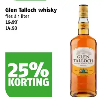 Poiesz Glen Talloch whisky 1 liter aanbieding