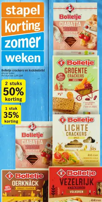 Albert Heijn Bolletje crackers en knackebrod aanbieding