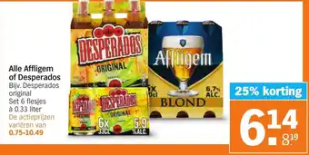 Albert Heijn Alle Affligem of Desperados 0.33 liter aanbieding