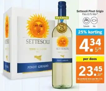 Albert Heijn Settesoli Pinot Grigio 0.75 liter aanbieding