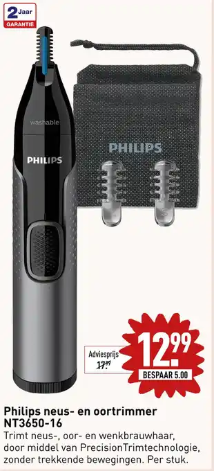 ALDI Philips neus- en oortrimmer NT3650-16 aanbieding