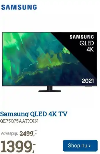 BCC Samsung QLED 4K TV aanbieding