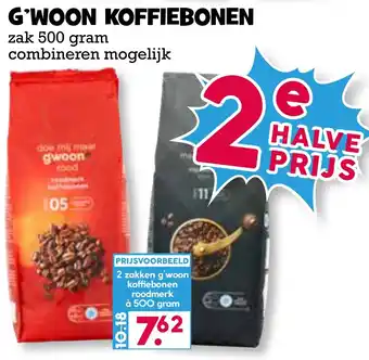 Boon`s Markt G'WOON KOFFIEBONEN aanbieding