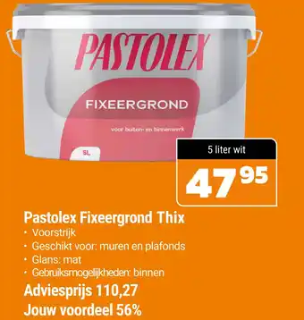 De voordeelmarkt Pastolex Fixeergrond Thix aanbieding