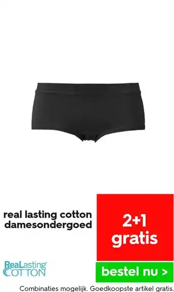 HEMA real lasting cotton damesondergoed aanbieding