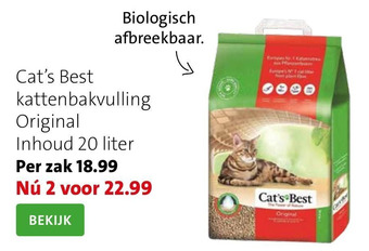 Intratuin Cat's Best kattenbakvulling Original aanbieding