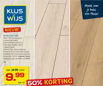 Kluswijs Sunex laminaat aanbieding