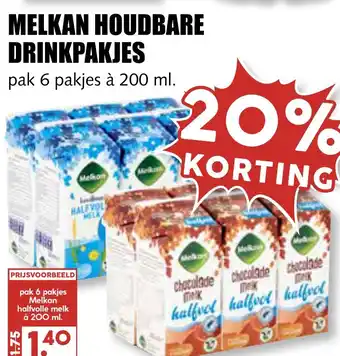 MCD Supermarkt MELKAN HOUDBARE DRINKPAKJES aanbieding