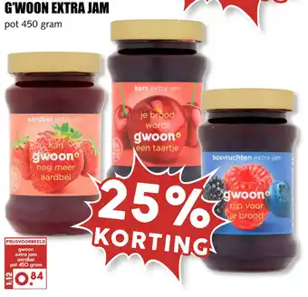 MCD Supermarkt G'WOON EXTRA JAM aanbieding