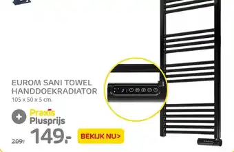 Praxis Eurom Sani Towel Handdoekradiator aanbieding