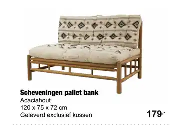 Tuincentrum De Boet Scheveningen pallet bank Acaciahout aanbieding