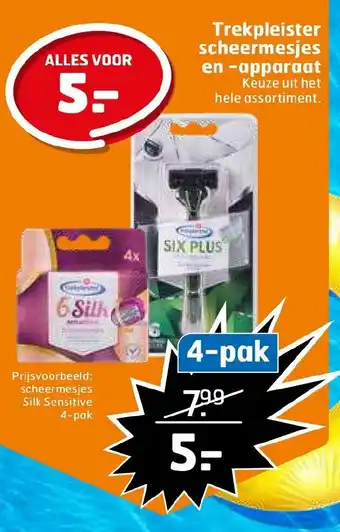 Trekpleister Scheermesjes en -apparaat 4-pak aanbieding