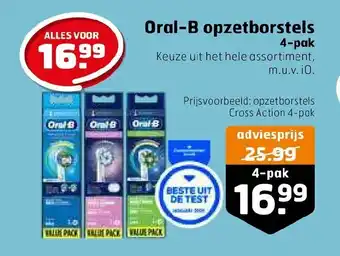 Trekpleister Oral-B opzetborstels 4-pak aanbieding