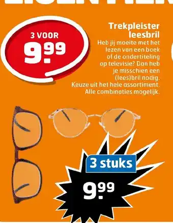 Trekpleister Leesbril 3 stuks aanbieding