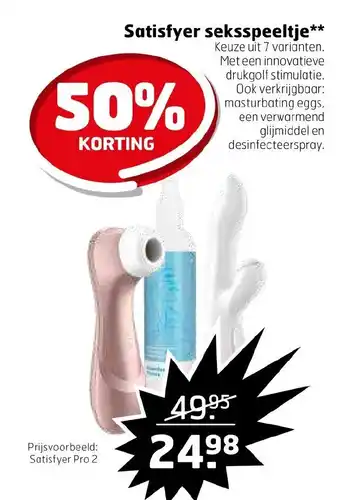 Trekpleister Satisfryer seksspeeltje** aanbieding