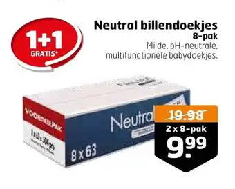 Trekpleister Neutral billendoekjes 8-pak aanbieding