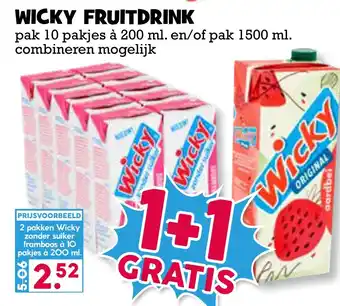 Boon`s Markt WICKY FRUITDRINK aanbieding