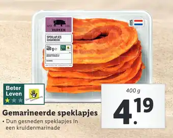 Lidl Gemarineerde speklapjes aanbieding