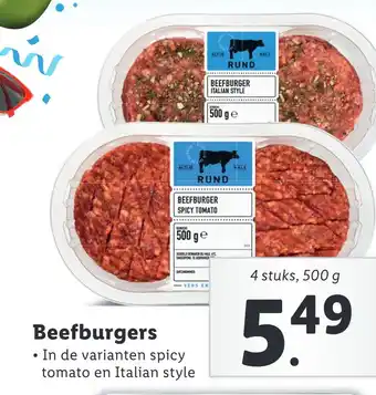 Lidl Beefburgers aanbieding