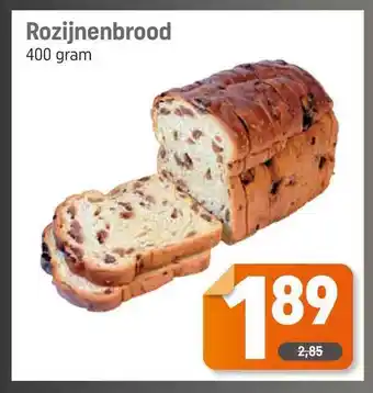 Dagwinkel Rozijnenbrood 400g aanbieding