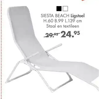 Casa Siesta Beach Ligstoel H.60 B.99 L.139 Cm aanbieding