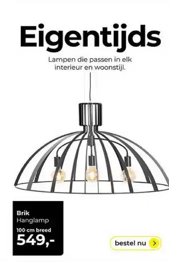 Lampidee Brik Hanglamp 100cm aanbieding