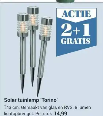 Tuincentrum Osdorp Solar Tuinlamp 'Torino' aanbieding