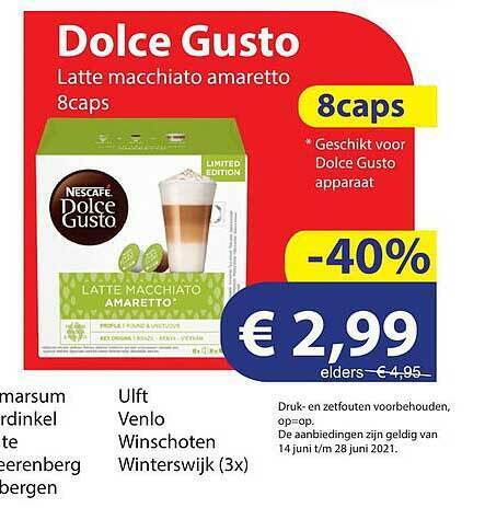 Dolce gusto outlet amaretto