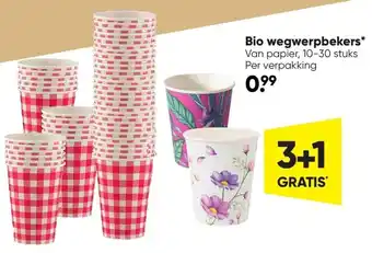 Big Bazar Bio wegwerpbekers aanbieding