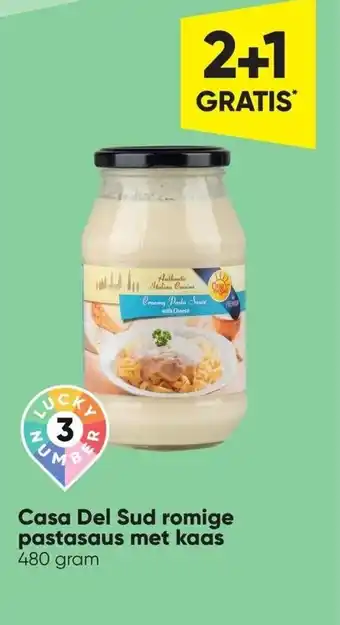 Big Bazar Casa Del Sud romige pastasaus met kaas 480 gram aanbieding