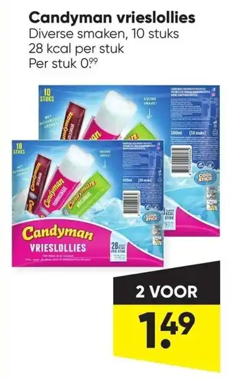 Big Bazar Candyman vrieslollies aanbieding