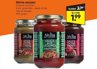 Big Bazar Alvita sauzen 330 gram aanbieding