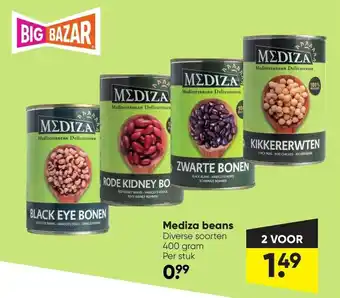 Big Bazar Mediza beans 400 gram aanbieding