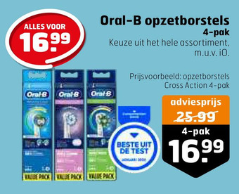 Trekpleister Oral-B opzetborstels aanbieding