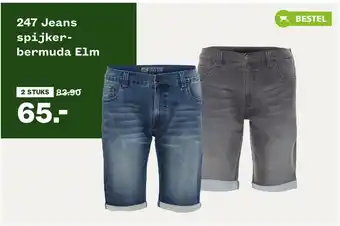 Welkoop 247 Jeans spijkerbermuda Elm aanbieding