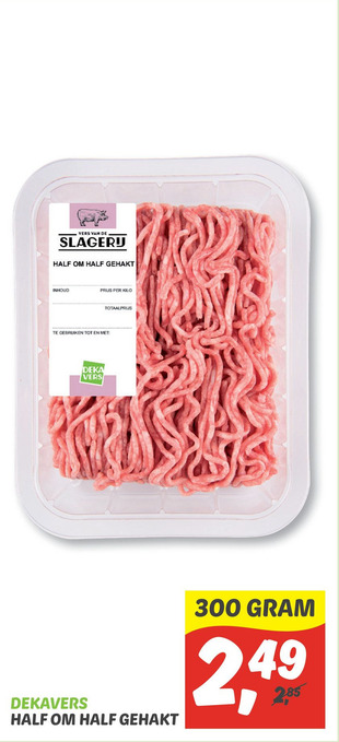 Dekamarkt Dekavers Half Om Half Gehakt aanbieding