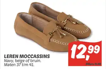 Dekamarkt Leren Moccassins aanbieding