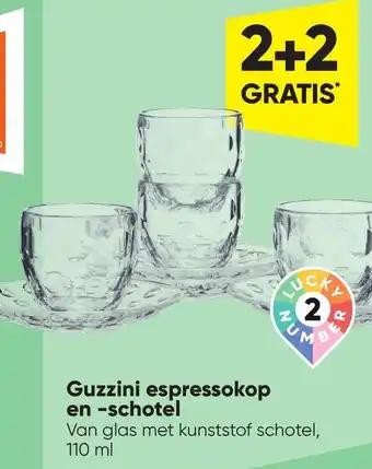 Big Bazar Guzzini espressokop en -schotel aanbieding