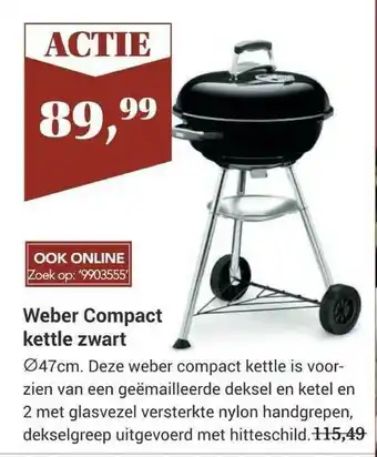 Tuincentrum Osdorp Weber Compact Kettle Zwart aanbieding