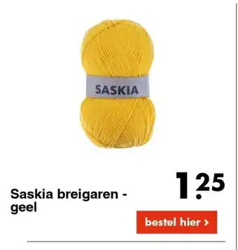 Wibra Saskia breigaren -  geel aanbieding