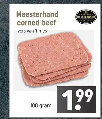 Dagwinkel Meesterhand corned beef 100 gram aanbieding