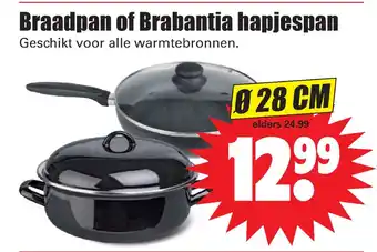 Dirk Braadpan of Brabantia hapjespan aanbieding