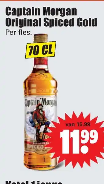 Dirk Captain Morgan Original Spiced Gold 70 cl aanbieding