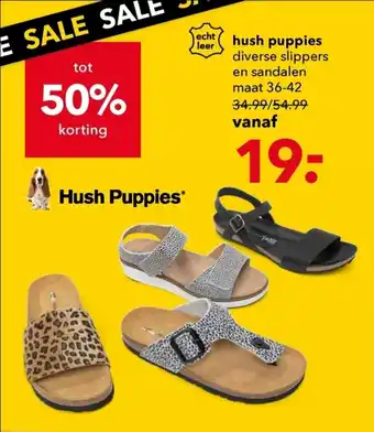 Scapino Hush puppies diverse slippers en sandalen aanbieding