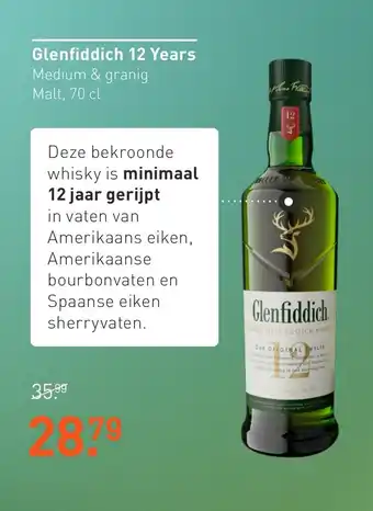 Gall & Gall Glenfiddich 12 Years 70 cl aanbieding